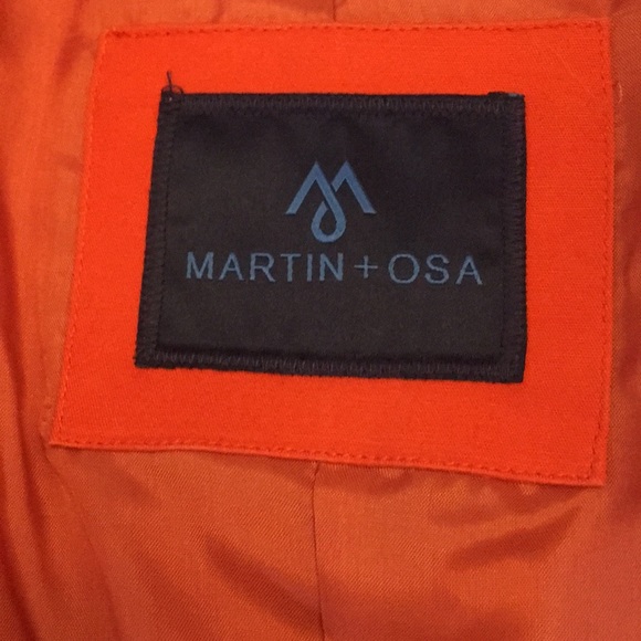 Martin and Osa size Med orange pea coat. - Picture 3 of 5